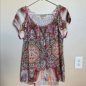 ONE WORLD Multicolor Floral Blouse